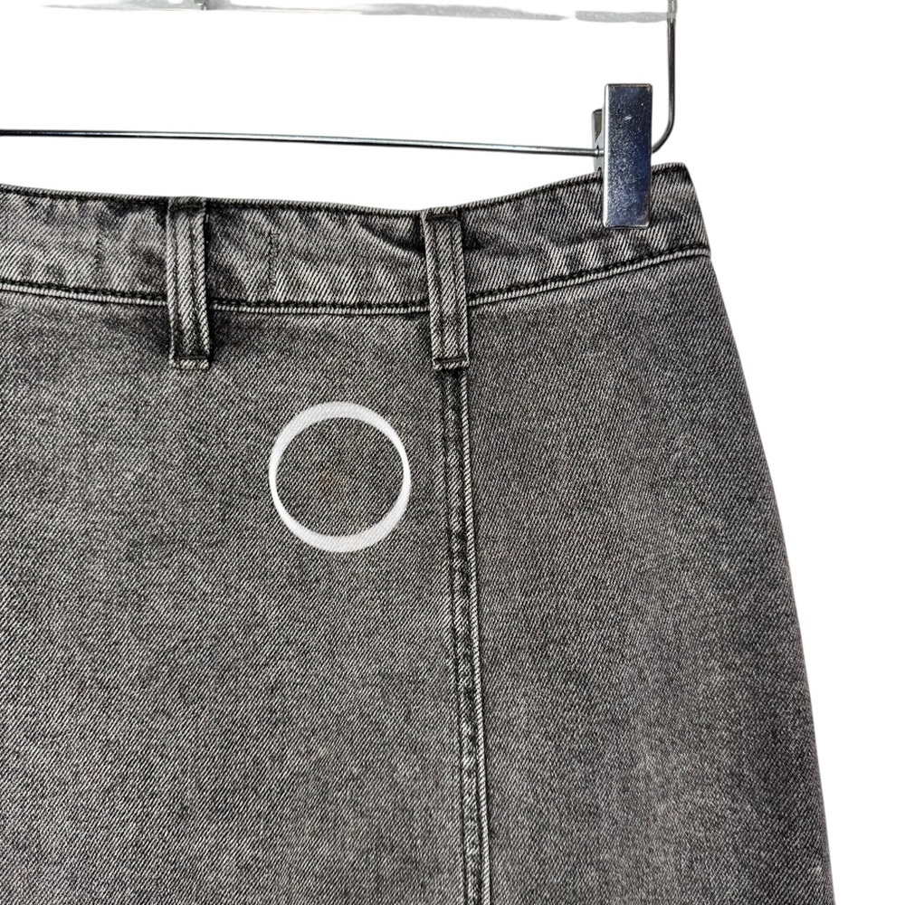 Free People Parker Black Wash Women’s Wrap Denim Mini Skirt Sz 27 / Sz 4 - Picture 11 of 12